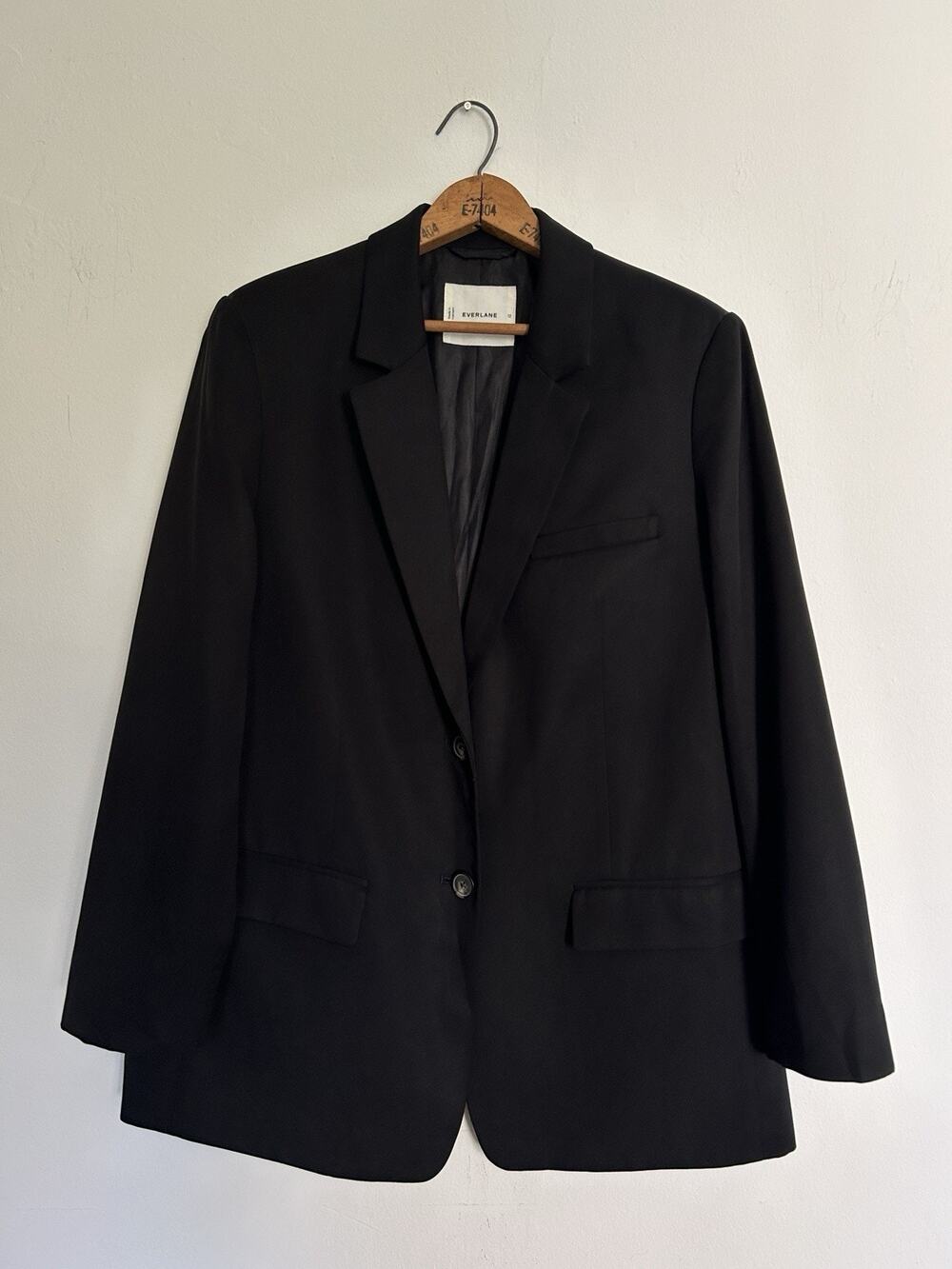 Everlane Women’s Size 12 Black Single Breasted Blazer Jacket Good Condition